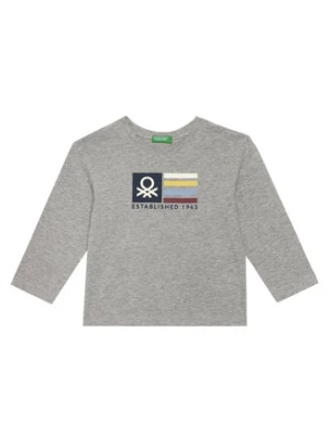 United Colors Of Benetton Bluzka 3I1XG10JZ Szary Regular Fit
