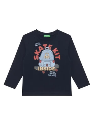 United Colors Of Benetton Bluzka 3I1XG10KQ Granatowy Regular Fit