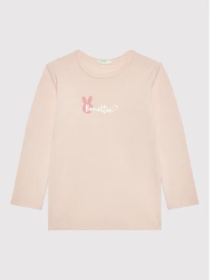 United Colors Of Benetton Bluzka 3I9WA100T Różowy Regular Fit