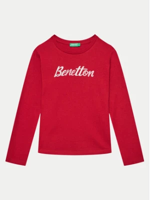 United Colors Of Benetton Bluzka 3I9WG10F7 Czerwony Regular Fit