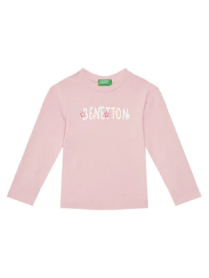 United Colors Of Benetton Bluzka 3I9WG10HV Różowy Slim Fit