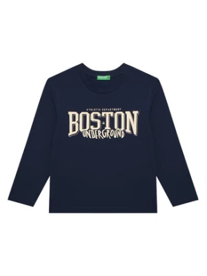 United Colors Of Benetton Bluzka 3JERC10QO Granatowy Regular Fit