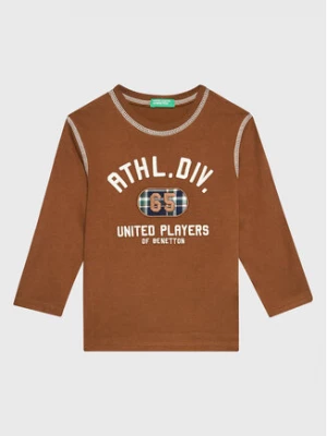 United Colors Of Benetton Bluzka 3VR5G106G Brązowy Regular Fit