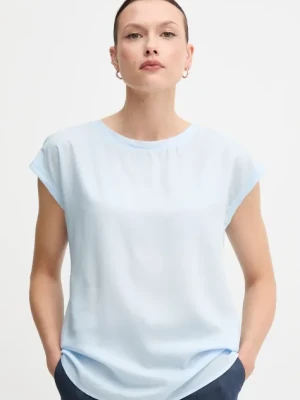 United Colors of Benetton bluzka damska kolor niebieski gładka 52M9DQ0BI