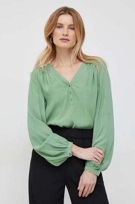 United Colors of Benetton bluzka damska kolor zielony gładka