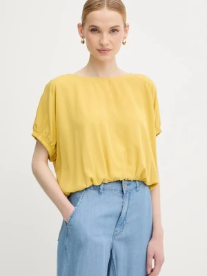 United Colors of Benetton bluzka damska kolor żółty gładka 5NPHDQ0C6