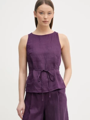 United Colors of Benetton bluzka damska lniana