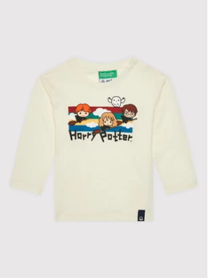 United Colors Of Benetton Bluzka HARRY POTTER 3VR5C100N Beżowy Regular Fit