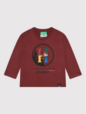 United Colors Of Benetton Bluzka HARRY POTTER 3VR5G100A Bordowy Regular Fit
