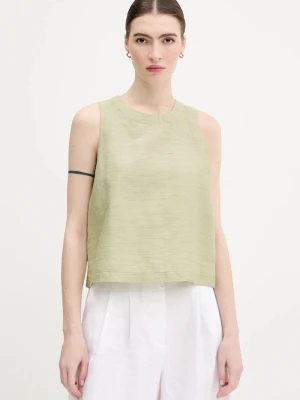 United Colors of Benetton bluzka z domieszką lnu