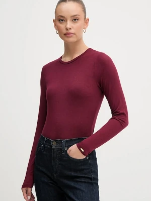 United Colors of Benetton body z domieszką kaszmiru kolor bordowy 3LRU3B004