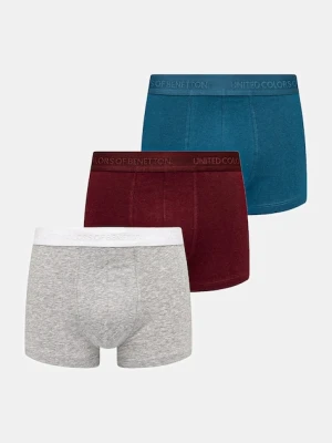 United Colors of Benetton bokserki 3-pack męskie kolor bordowy 3OP82X01E