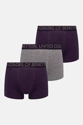 United Colors of Benetton bokserki 3-pack męskie kolor fioletowy 3OP82X00Y