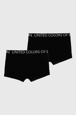 United Colors of Benetton bokserki dziecięce 2-pack kolor czarny