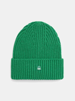 United Colors of Benetton czapka z dodatkiem wełny