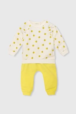 United Colors of Benetton dres niemowlęcy kolor żółty