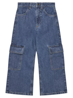 United Colors Of Benetton Jeansy 4DW2CE035 Niebieski Wide Leg