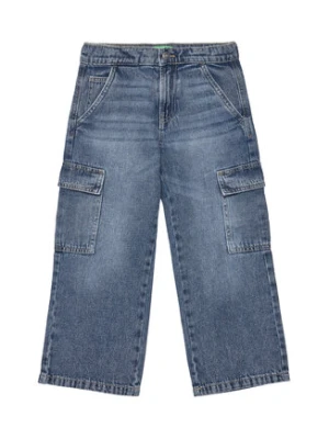 United Colors Of Benetton Jeansy 4KEHCF04V Niebieski Loose Fit