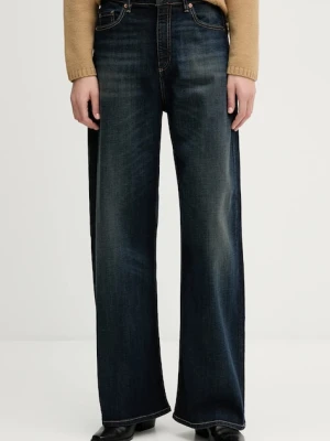 United Colors of Benetton jeansy damskie kolor granatowy 44NMDF0AL