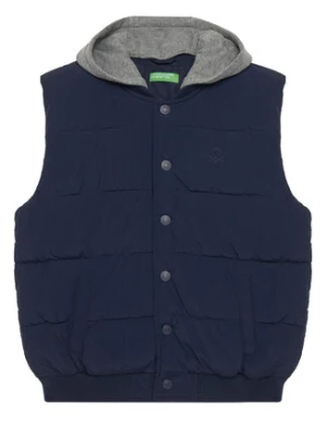 United Colors Of Benetton Kamizelka 2IGGCJ012 Granatowy Regular Fit