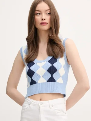 United Colors of Benetton kamizelka damski kolor niebieski lekki 124ME10DI