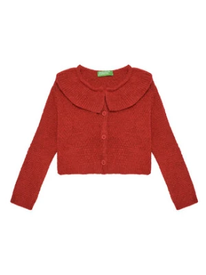 United Colors Of Benetton Kardigan 106QG500N Czerwony Regular Fit