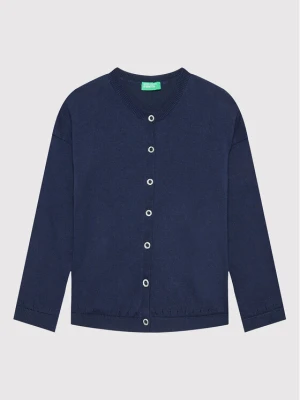 United Colors Of Benetton Kardigan 1194G5007 Granatowy Regular Fit