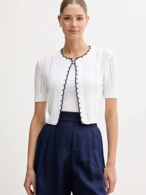 United Colors of Benetton kardigan bawełniany damski kolor biały 1594E501Z