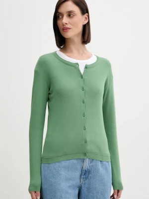United Colors of Benetton kardigan bawełniany kolor zielony lekki 1091D5558