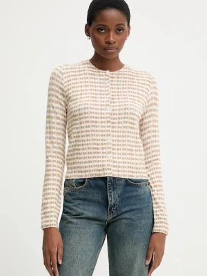 United Colors of Benetton kardigan damski kolor beżowy lekki 12F3D5028