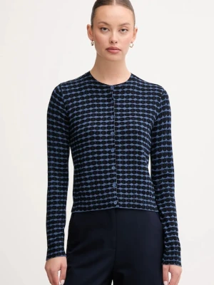 United Colors of Benetton kardigan damski kolor granatowy lekki 12F3D5028