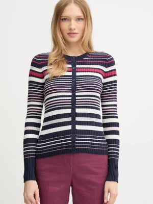 United Colors of Benetton kardigan damski kolor granatowy lekki 1E3RE502D