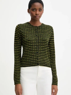 United Colors of Benetton kardigan damski kolor zielony lekki 12F3D5028