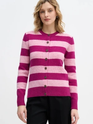 United Colors of Benetton kardigan wełniany kolor różowy lekki 103ME5014