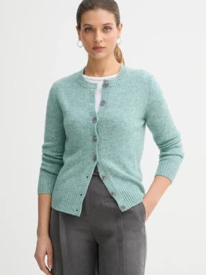 United Colors of Benetton kardigan wełniany kolor turkusowy 103ME500L