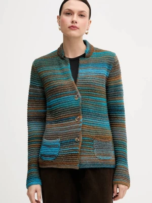 United Colors of Benetton kardigan wełniany kolor zielony 105CD6880