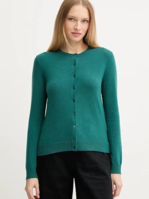 United Colors of Benetton kardigan wełniany kolor zielony lekki