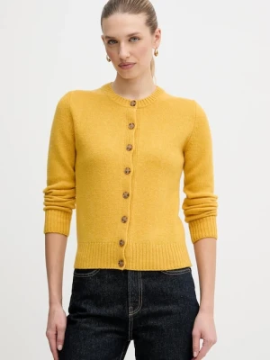 United Colors of Benetton kardigan wełniany kolor żółty 103ME500L