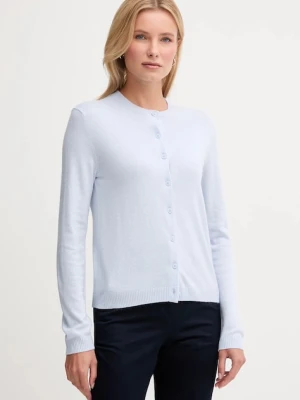 United Colors of Benetton kardigan z dodatkiem wełny damski kolor niebieski lekki 102HD502B