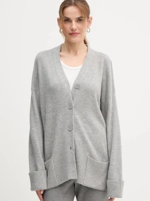 United Colors of Benetton kardigan z dodatkiem wełny damski kolor szary 126WD604Z