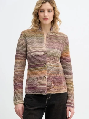 United Colors of Benetton kardigan z dodatkiem wełny kolor różowy 105CD6880