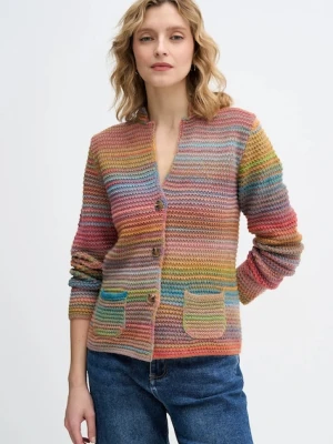 United Colors of Benetton kardigan z dodatkiem wełny kolor różowy 105CD6880