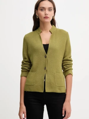 United Colors of Benetton kardigan z dodatkiem wełny kolor zielony 1235D6934