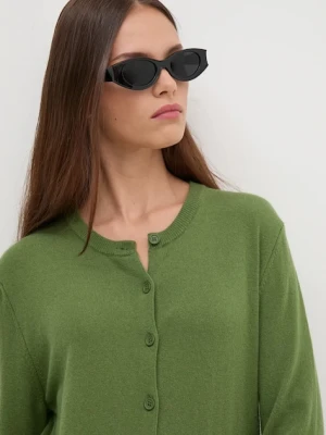 United Colors of Benetton kardigan z domieszką wełny kolor zielony lekki 1035D5012
