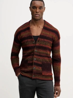 United Colors of Benetton kardigan z domieszką wełny męski kolor pomarańczowy 1HNNK601R