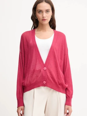 United Colors of Benetton kardigan z wełną damski kolor różowy lekki 109PD6056