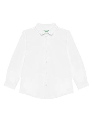 United Colors Of Benetton Koszula 54AZGQ00J Biały Regular Fit