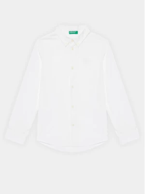 United Colors Of Benetton Koszula 5AWRCQ01M Biały Regular Fit