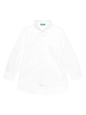 United Colors Of Benetton Koszula 5EW7CQ044 Biały Oversize