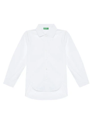 United Colors Of Benetton Koszula 5EW7CQ04A Biały Oversize